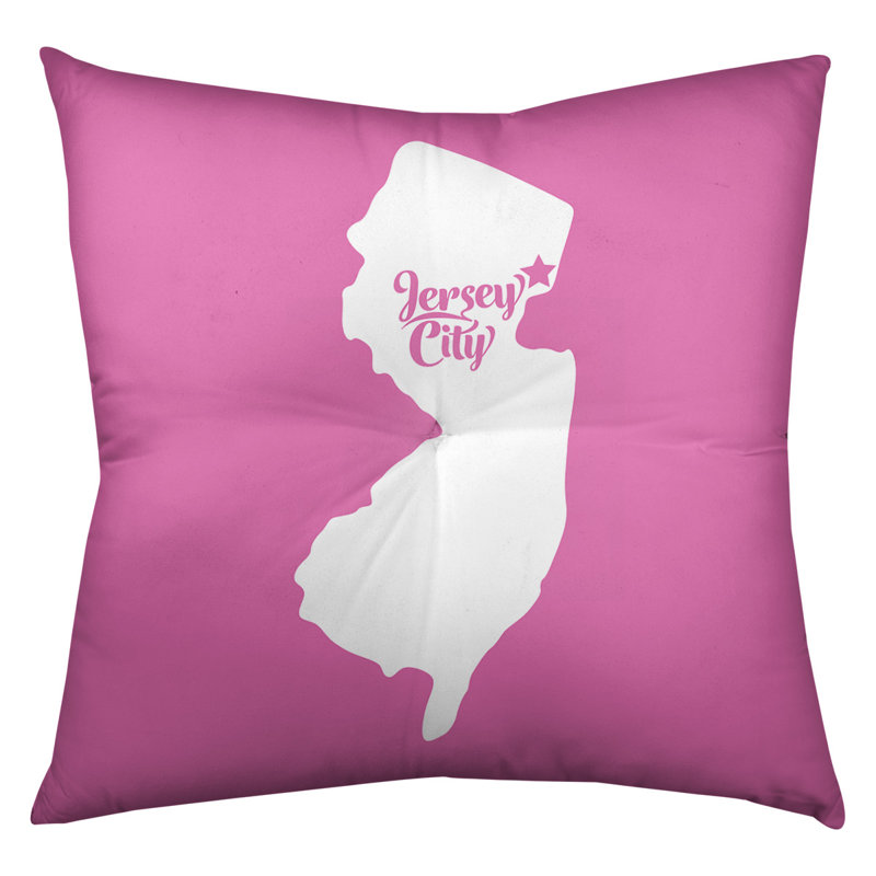 Coussin de plancher touffeté, 30 po x 30 po, Rose, Jersey City