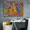  «Wizard and His Cat» par Gale Pitt, art mural sur toile, 34 po x 26 po