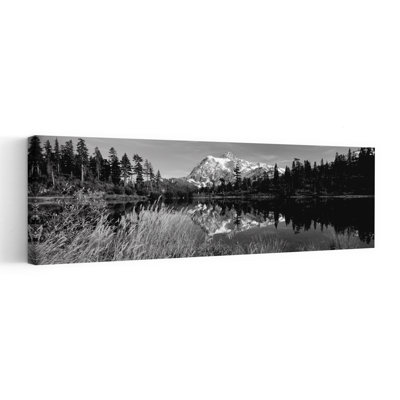 Reflection Of Mountains In A Lake, Mt Shuksan, Picture Lake, North Cascades National Park, Washington  Abstract Contemporary Landscape Na...