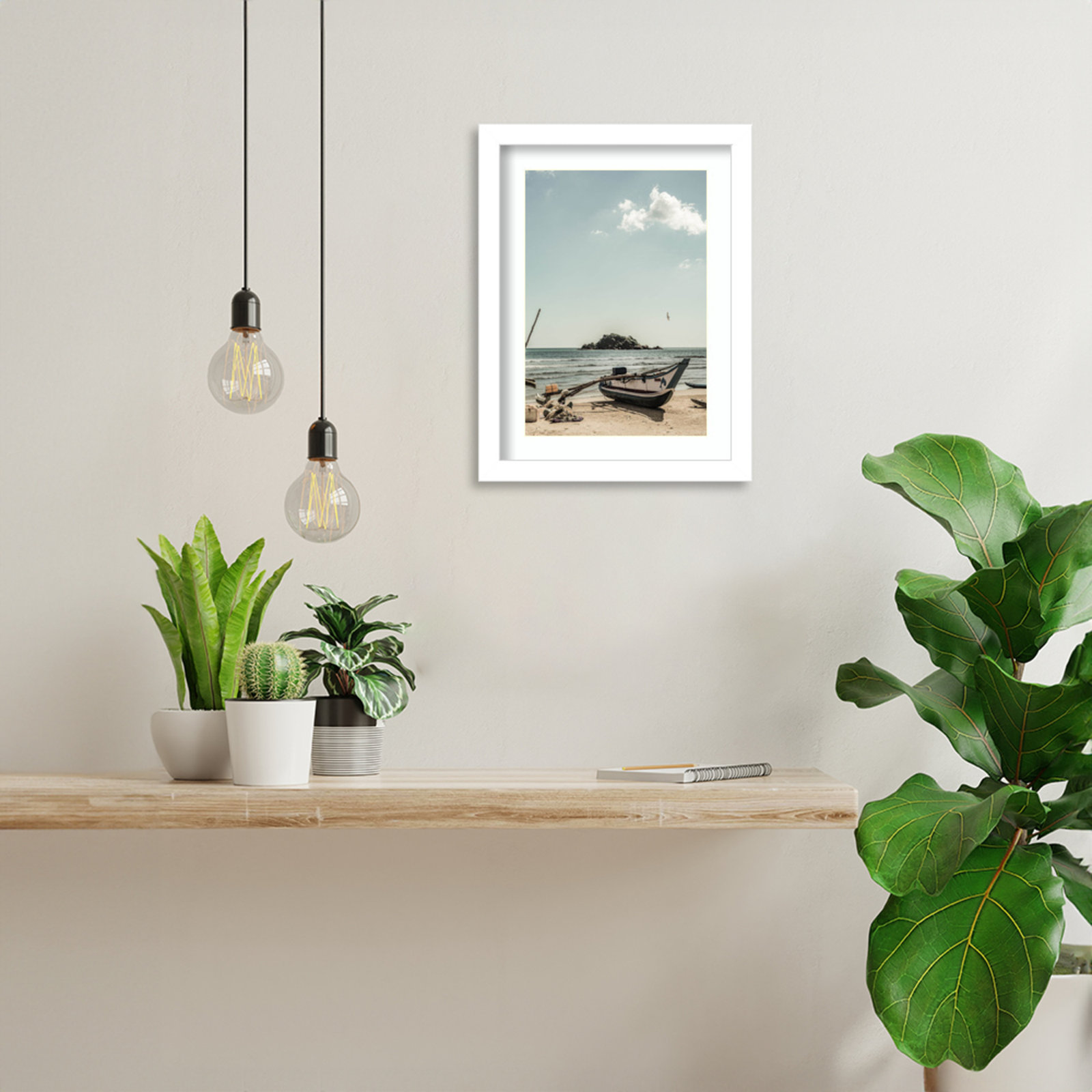 Of the Sea by Shot by Clint Wood Framed Wall Art Print, White, 13" H x 10" W