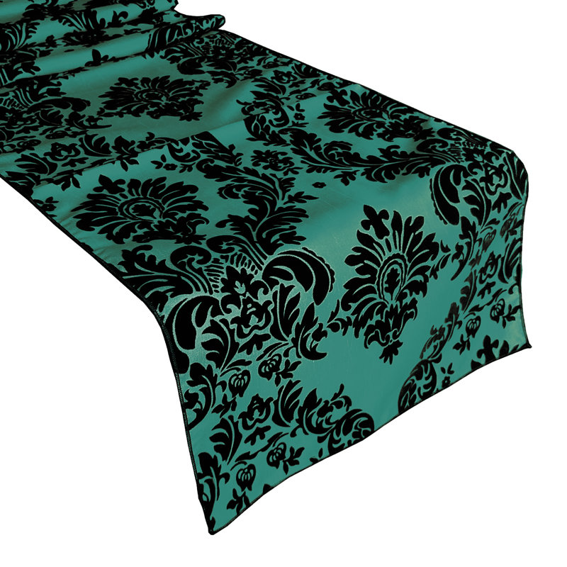 Batum, 72" x 12", Black/Aqua Green