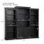 Yetta with LED Light, Glass Shelves and double doors-1037830976