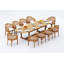 11 Pcs Grade-A Teak Wood Dining Set: 118" Double Extension Mas Oval Trestle Leg Table And 10 Lenong Arm Chairs #11LN2710-679000341