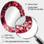Miroir mural abstrait abstrait rouge et mauve-268078780