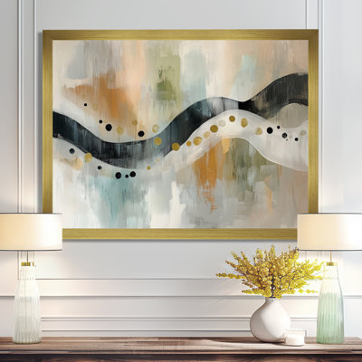 Minimalisme gris et beige encre éruptive II - art cinétique sur toile