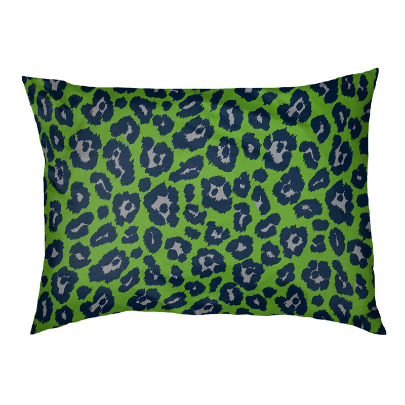 Coussin d'extérieur Indianapolis, Grand (l 30 po x P 40 po x H 5 po), Vert / gris / bleu marine