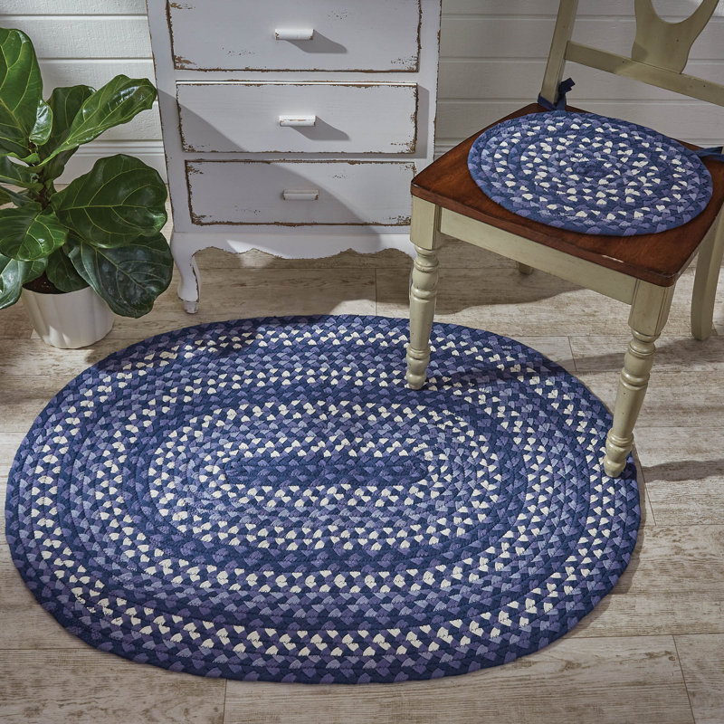 Riskin Cotton Geometric Indoor Rug, Oval 2'8" x 3'6"