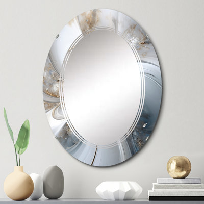 Drumlin - Miroir mural moderne ovale