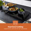 GEEPAS Double Induction Cooker, 2800W – Digital Induction Hob w/LED Touch Display & Timer, Temperature Settings, Black Frosted Glass Panel, Safety Lock – 2 Year Warranty