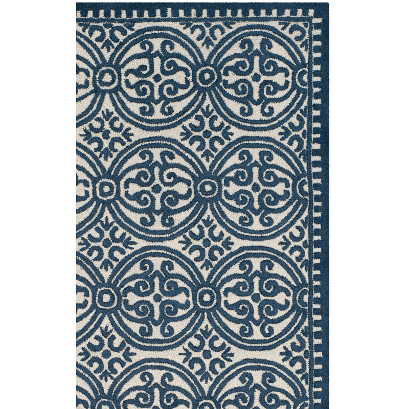 Sadik Hand Tufted Wool Geometric Rug, Runner 2'6" x 12'