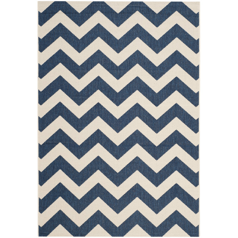 Shauna Navy/Neutral Rug, Rectangle 160 x 231 cm