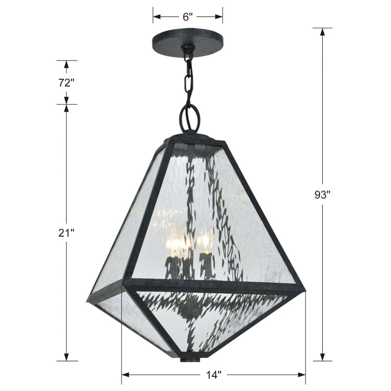 Glacier 3 - Light LED Outdoor Hanging Lantern