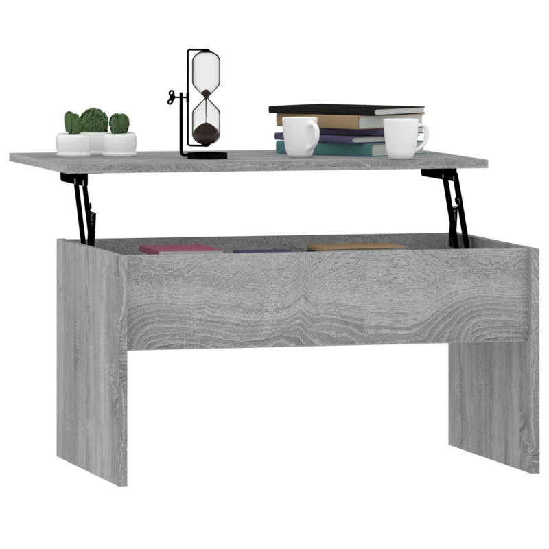 Silverlock Lift Top Coffee Table with Storage, Grey Sonoma