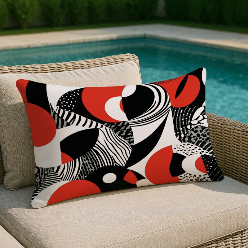 Scarlet Reflection Indoor And Outdoor Throw Pillow, Rectangle 20"H x 14"W