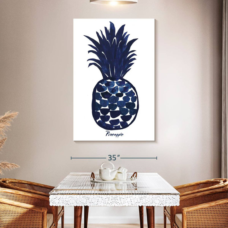 Yarlin Indigo Pineapple, 51" H x 34" W