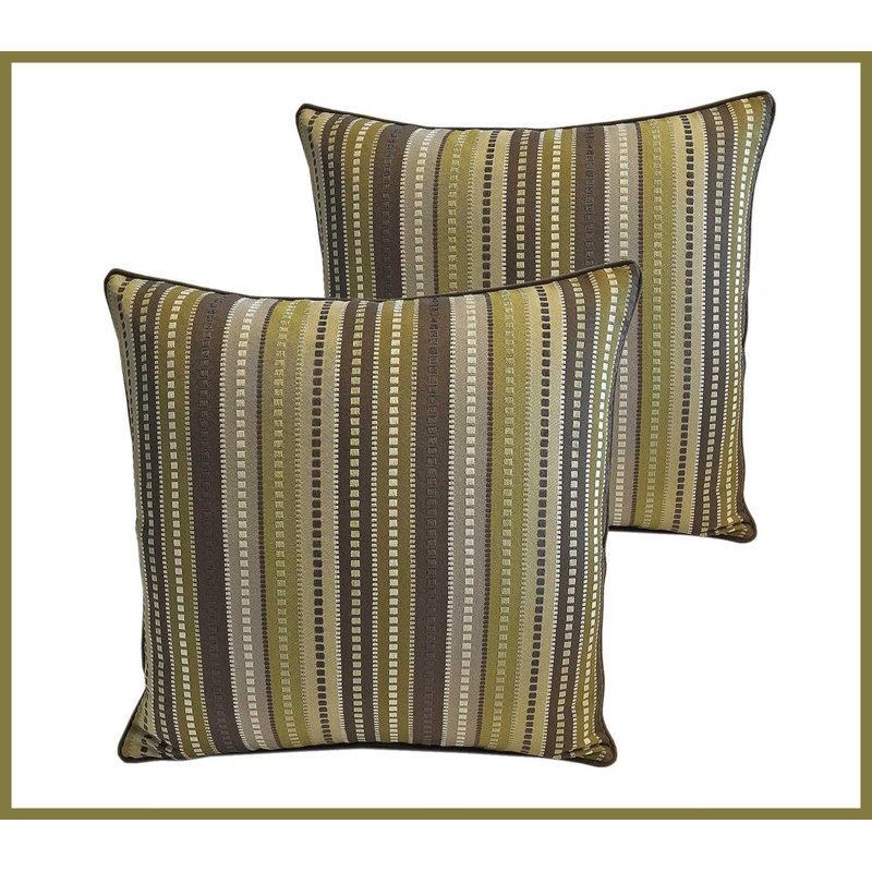 Vintage Mid-Century Pair Of Down Feather Designer Pillows