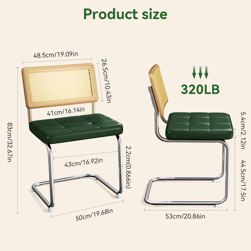Chaise en bois massif vert