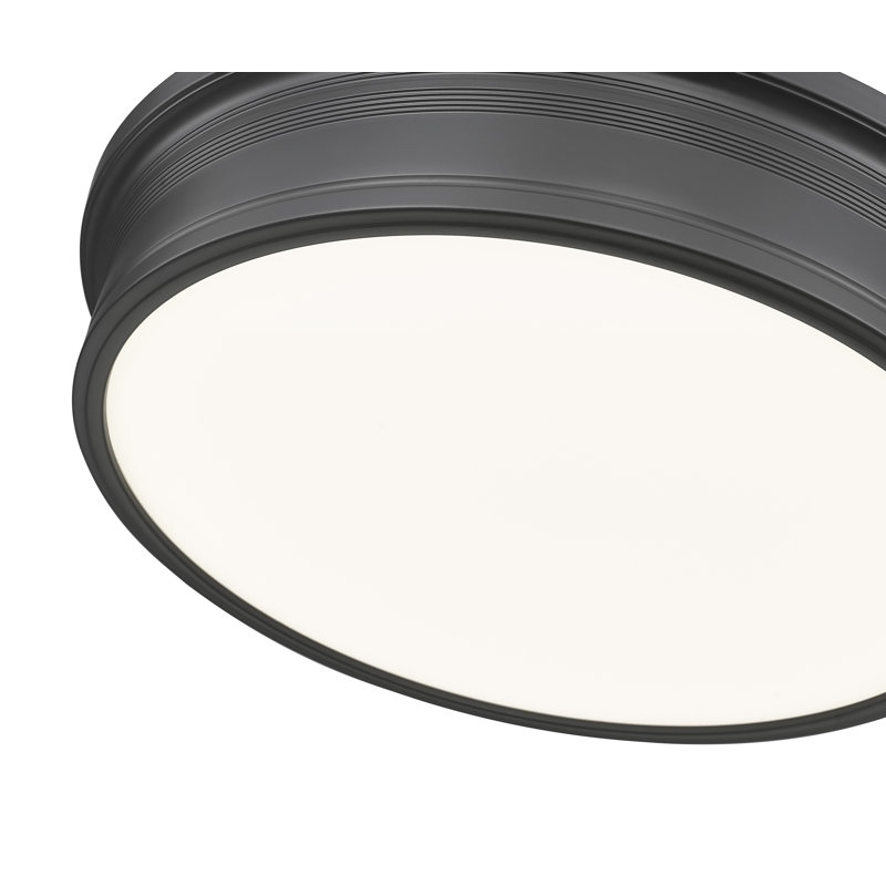 Plafonnier encastré 1 lumière noir mat Mafalda, Noir mat