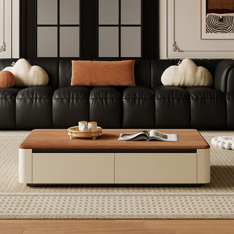 Table basse moderne avec rangement rectangulaire