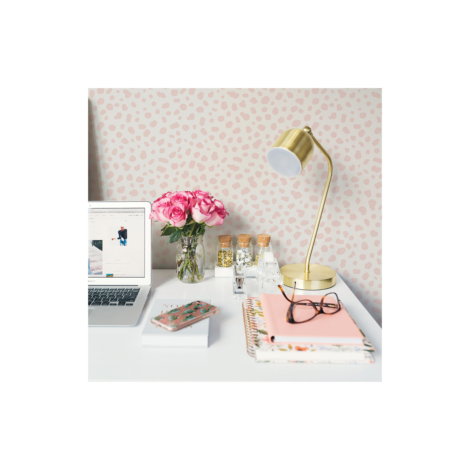 Scout Peel And Stick Wallpaper By Novogratz, Pink