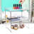 Sorbus 2 Tier Foldable and Stackable Storage Shelf Organizer Stand and Rack