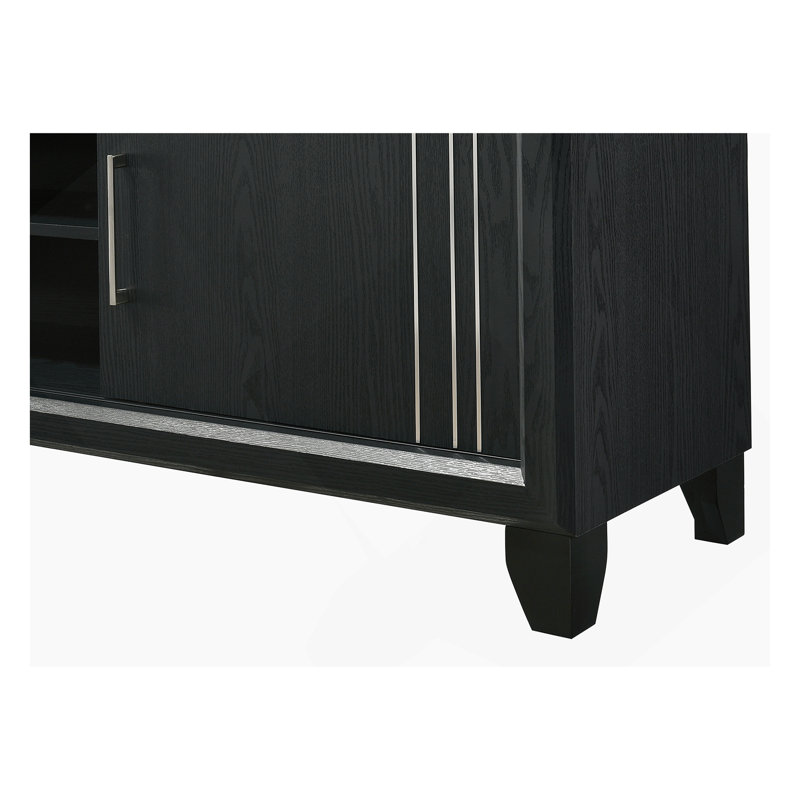 Meuble télé 1 pièce Contemporary, Gris anthracite