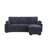 91"W Chenille Fabric Reversible Sleeper Sectional With Storage Chaise, Drop-Down Table, Cup Holders And Charging Ports-35993678