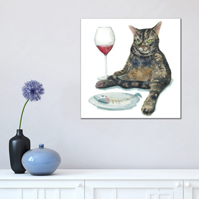 Grumpy Tabby Cat by Alexey Dmitrievich Shmyrov - Wrapped Canvas Print