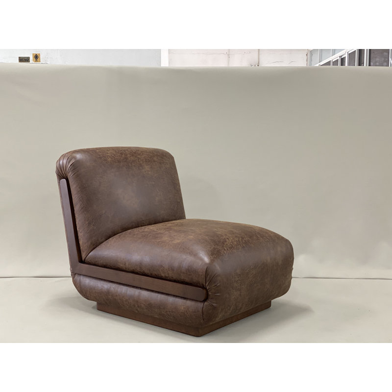 Chaise d'appoint Carlyle, cuir vieilli whisky