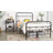 Aylena Vintage Metal Bed Frame with Diamond Pattern Headboard-503304932-495075732