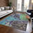 Machine Washable Indoor/Outdoor Xhevrie Blue Rug-1766136593