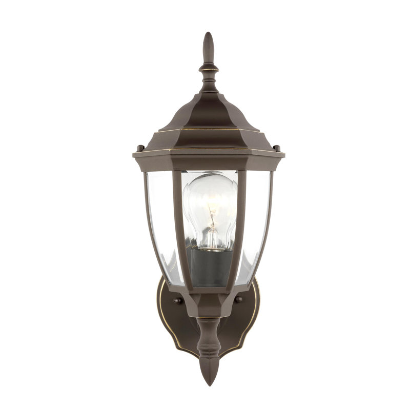 Bakersville One Light Outdoor Wall Lantern from Generation Lighting , Antique Bronze, 100W A-26 Medium