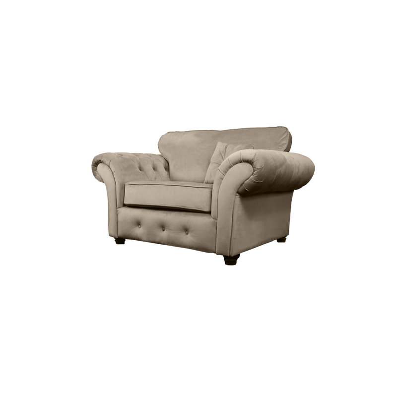 Lila Velvet Chesterfield Chair, Taupe