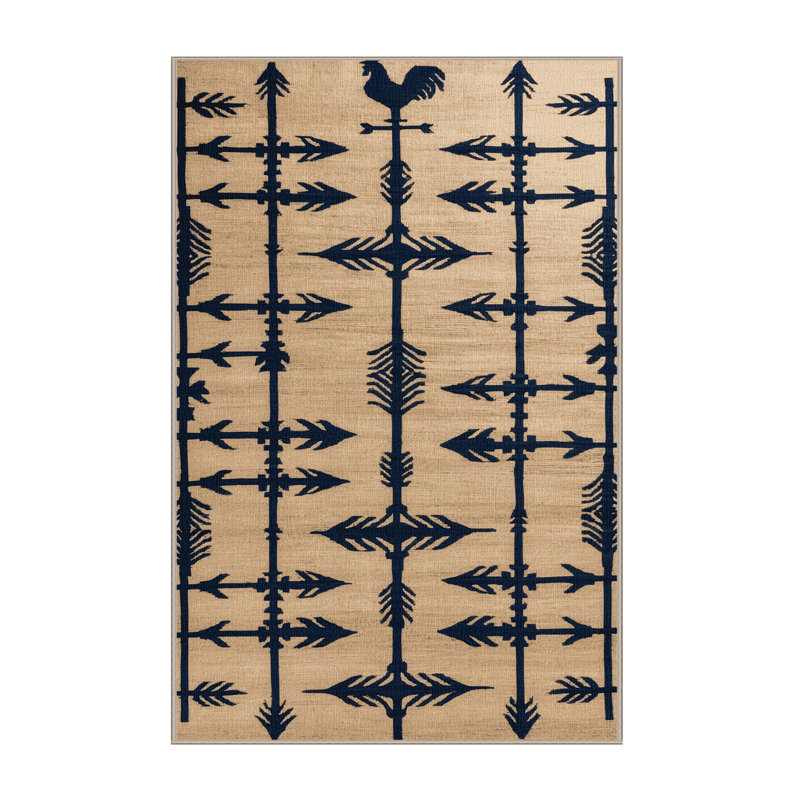 Washable Weather Vane Farm Area Rug, Rectangle 8' x 10'
