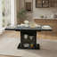 with Glass and Steel Base Dining Table-2089270830