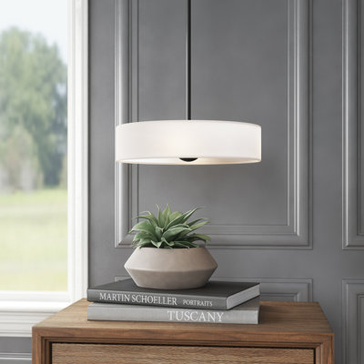 Luminaire suspendu tambour 4 lumières Ashtun
