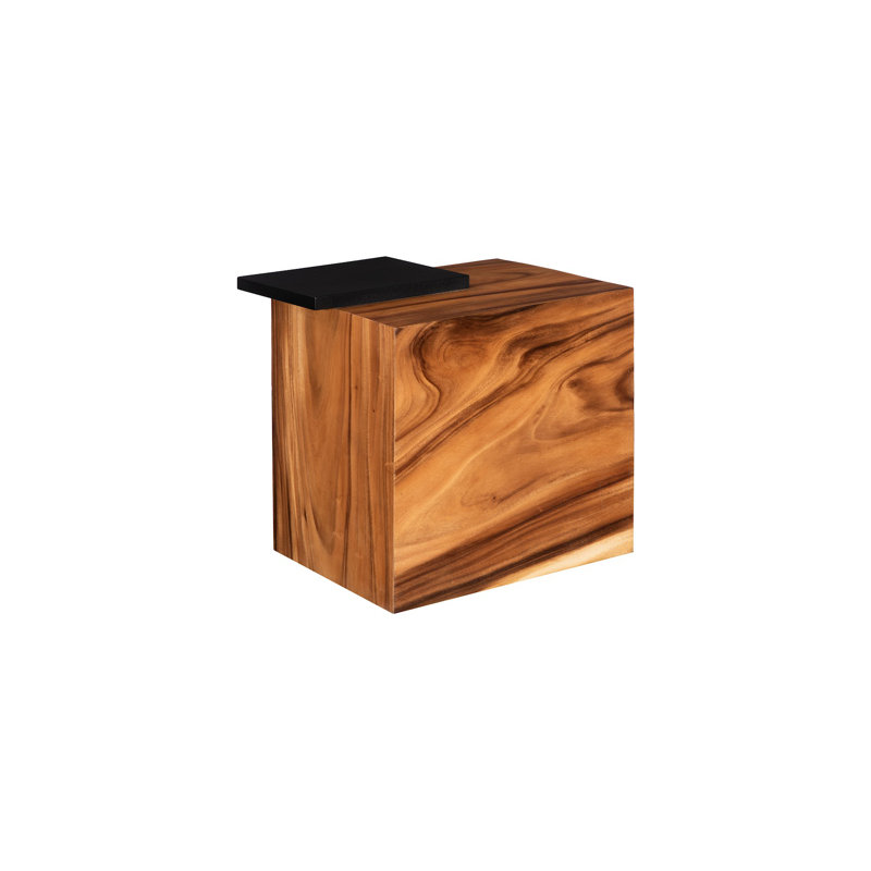 Plateau Side Table with Shelf