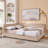 Corner Bed With Grid Design, Modern Space-Saving Daybed-1354885103-1354885088