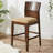 Clara Walnut Fabric Slatted Back Counter Height Chair Set Of 2