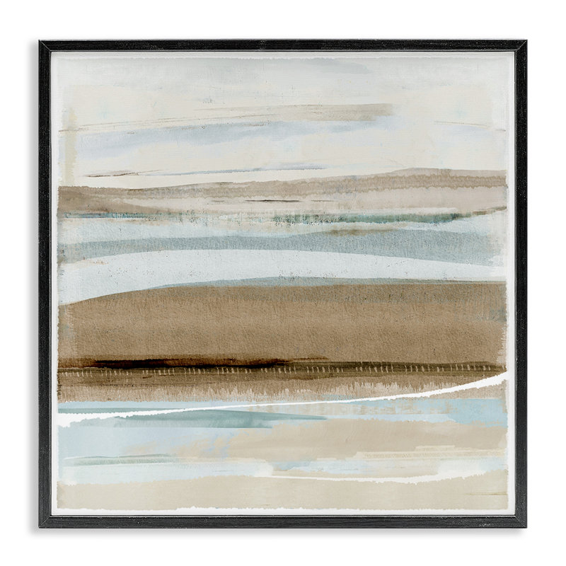 «Soft Winter Sands», estampe numérique encadrée par Flora Kouta, Giclée encadrée noir minuit, H 12 po x l 12 po