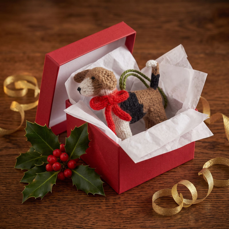 Arcadia Home Beagle Hand-Knit Ornament