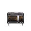 ILVE Professional Plus II 48 cuisinière à double combustible, 5 brûleurs scellés, plaque chauffante (noir brillant)-98168236-98168228