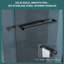 Porte de douche coulissante double en verre trempé de 48 mm x H 76 po H 8 po avec cadre en acier inoxydable 304