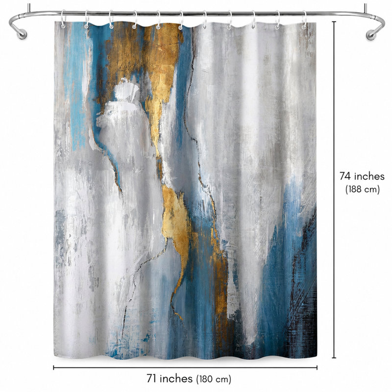 Abstract Shower Curtain Revolving Motion Shower Curtain by PI Creative Art