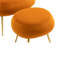 Fauteuil d'appoint rembourré en velours avec repose-pieds Kloi Comfy-547994758