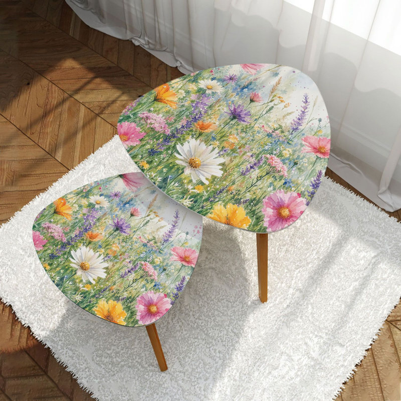 Ensemble de 2 tables basses gigognes Triangle