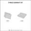 Courtepointe en coton bleu marine double / grand - 3 pièces, prélavé, imprimé cassé, revers uni, ensemble de literie double / grand, 2 taies décoratives assorties, canal-118652002