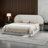  Upholstered Panel Bed with Oversized Arched Headboard and Side Ledges-1270277607