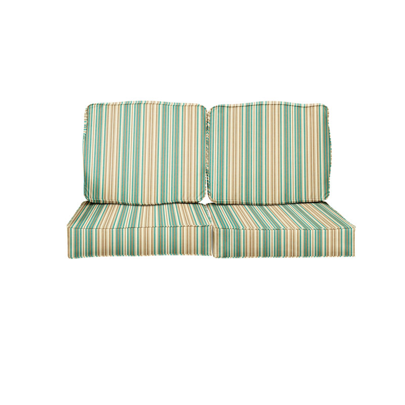 Coussin Sunbrella, Sunbrella - Gavin Mist, 23.5 in W x 23 in D x 5 in H