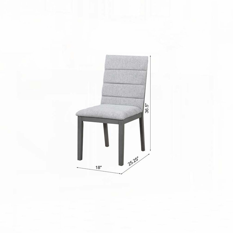 Chaises de salle à manger rembourrées modernes, Gris, Gris
